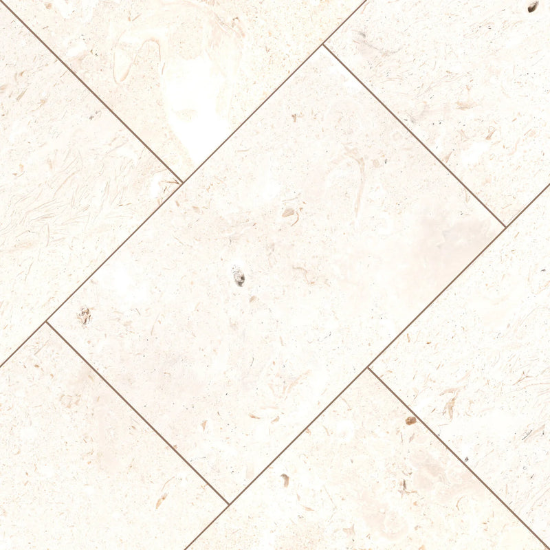 MSI Mayra White Tumbled Limestone Paver - 12"x24"