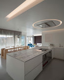 MSI New River White Granite Prefabricated Countertop - Island