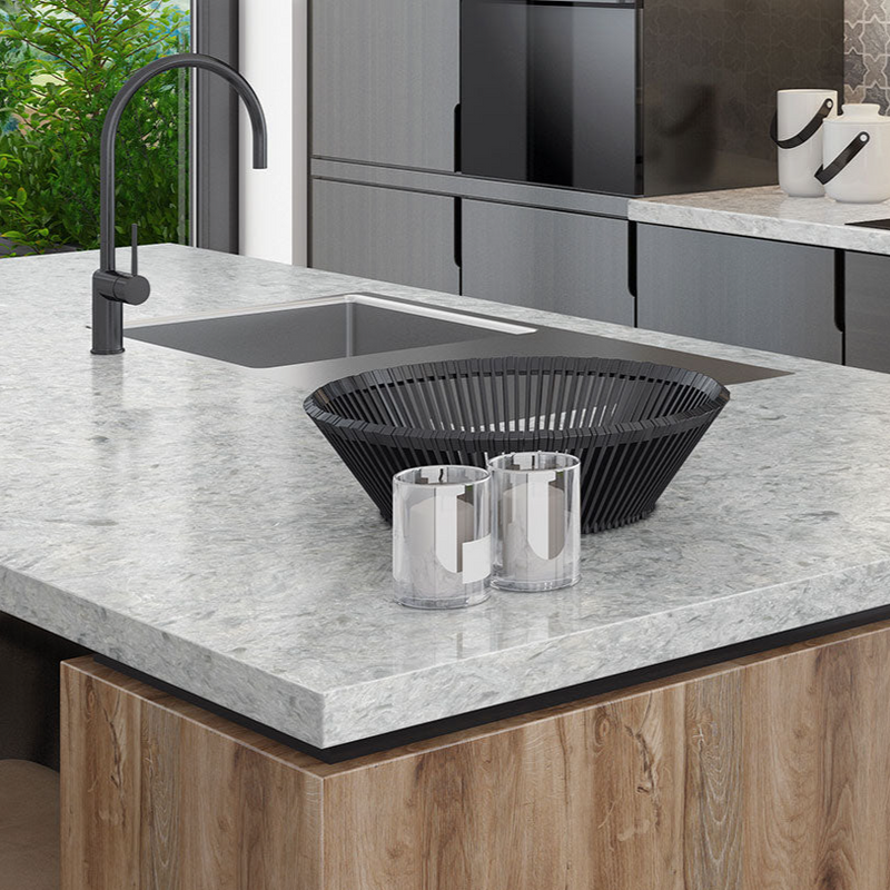 MSI Rolling Fog® Premium Quartz Prefabricated Countertop - Island