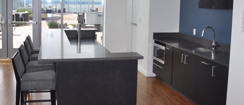 MSI Shadow Gray™ Premium Quartz Prefabricated Countertop - Island