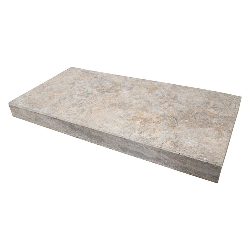 MSI-Silver-Travertine-Pool-Coping-16x24-Eased-Edge-LCOPTSIL1624HUFBR-EE