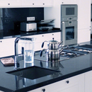 MSI Sparkling Black™ Premium Quartz Prefabricated Countertop - Island