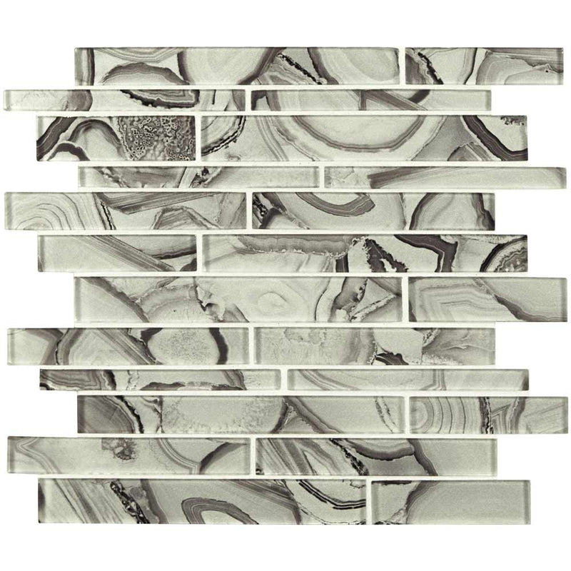 MSI Super Nova Interlocking Glass Mosaic Tile 12"x12"