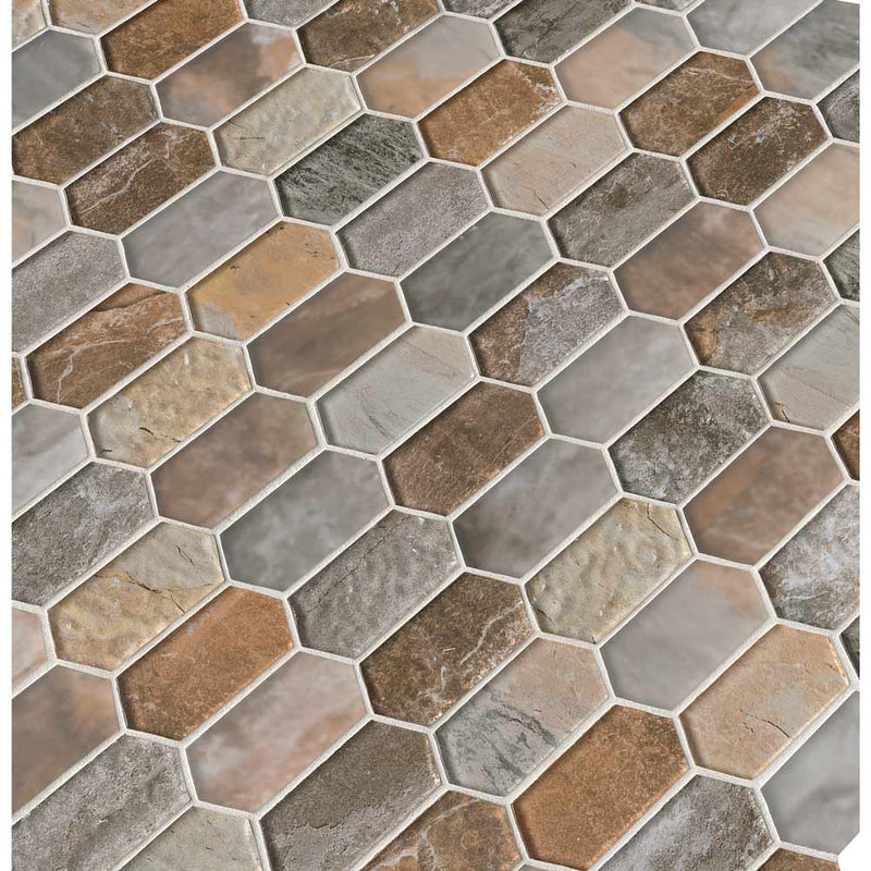 MSI Taos Picket Glass Mosaic Tile 9.84"x14.13"