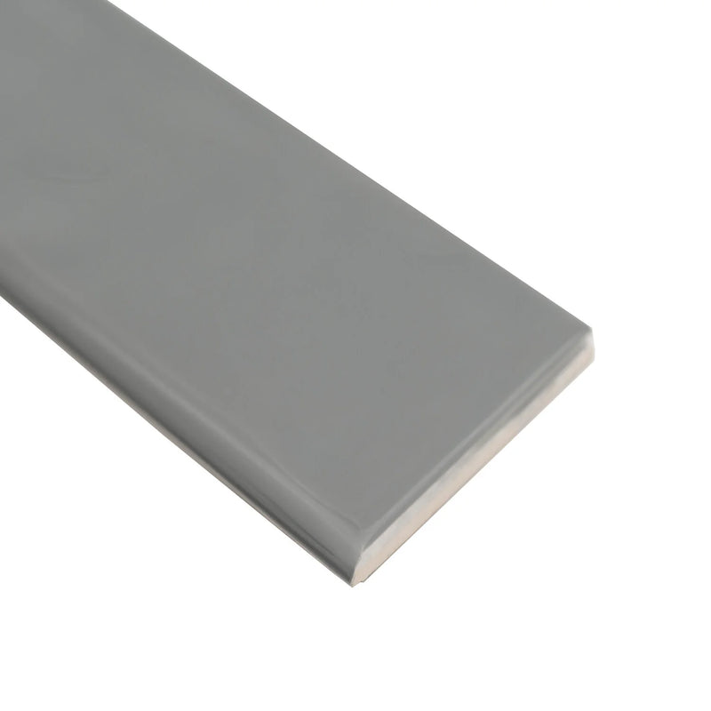 MSI Urbano Graphite Glossy Ceramic Bullnose Tile 4"x12"