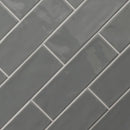 MSI Urbano Graphite Glossy Ceramic Subway Tile 4"x12"