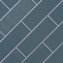 MSI Urbano Navy 3D Mix Glossy Ceramic Subway Tile 4"x12"