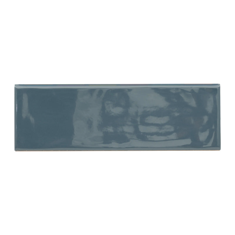 MSI Urbano Navy Glossy Ceramic Bullnose Tile 4"x12"