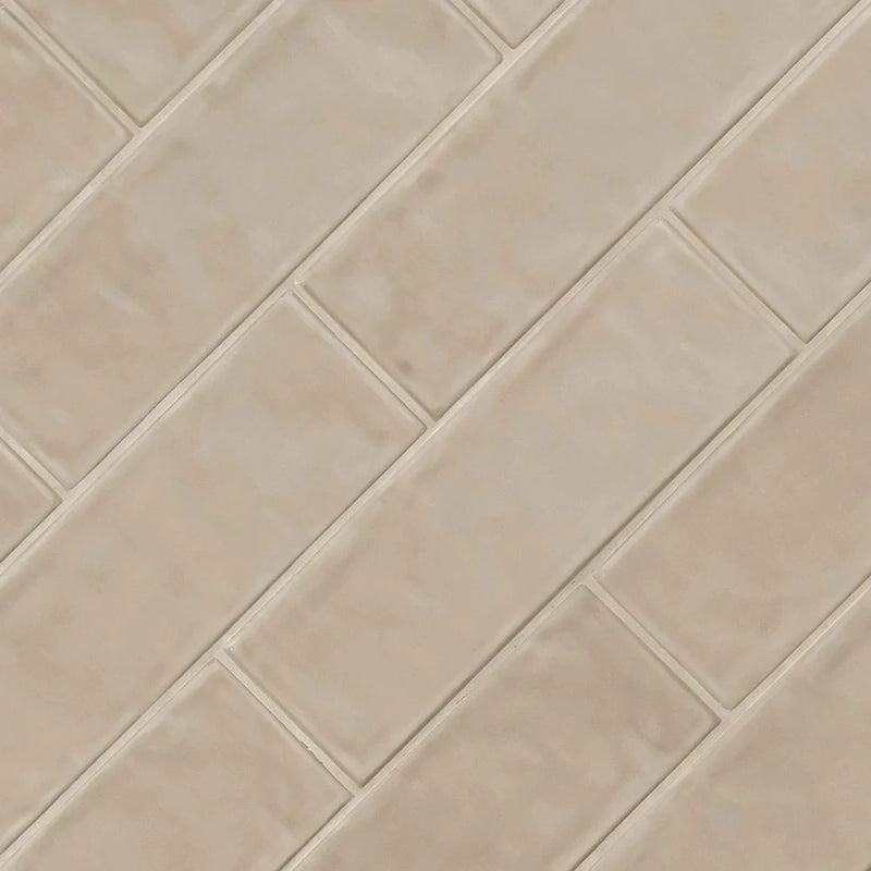 MSI Urbano Warm Concrete Glossy Ceramic Subway Tile 4"x12"