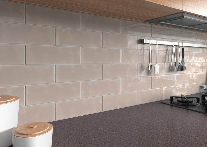 MSI Urbano Warm Concrete Glossy Ceramic Subway Tile 4"x12"