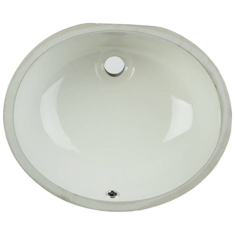 MSI Vanity bisque oval porcelain sink SIN POR UNDOVLBISQ 1714 top view