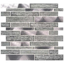 MSI Volcanic Luxe Interlocking Glass and Metal Blend Mosaic Tile 11.61"x11.73"