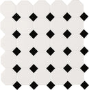 MSI White and Black Octagon Matte Anti-Slip Porcelain Mosaic Tile 11.61"x11.61"