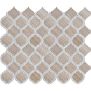 MSI White Quarry Savona Arabesque Marble Mosaic Tile 12.75"x14.75"
