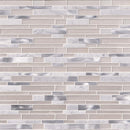 MSI White Wave Interlocking Stone Glass and Metal Blend Mosaic Tile 12"x12"
