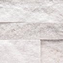 MSI XL Rockmount Arctic White Splitface Quartzite Ledger Panel Corner 9"x18"