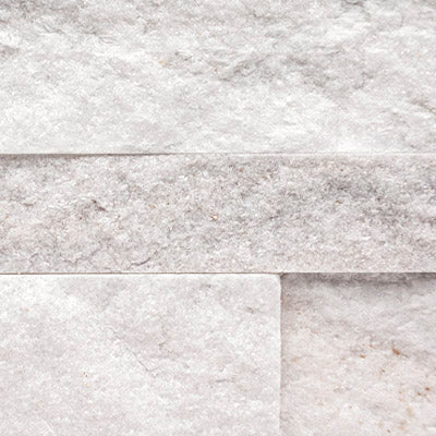 MSI XL Rockmount Arctic White Splitface Quartzite Ledger Panel Corner 9"x18"