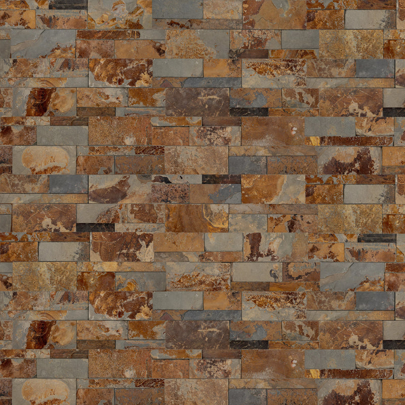 MSI XL Rockmount California Gold Splitface Ledger Panel Slate Wall Tile 9"x24"