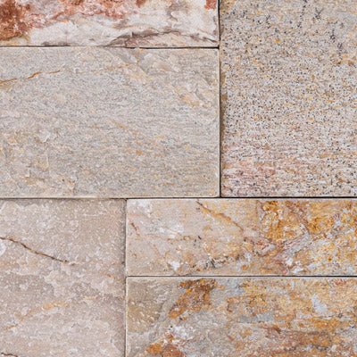 MSI XL Rockmount Golden White Splitface Ledger Panel Quartzite Wall Tile 9"x24"