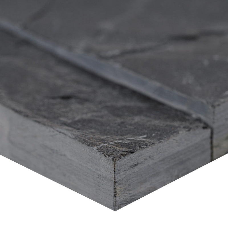 MSI XL Rockmount Premium Black Splitface Ledger Panel Slate Wall Tile 9"x24", photo 4 of 6