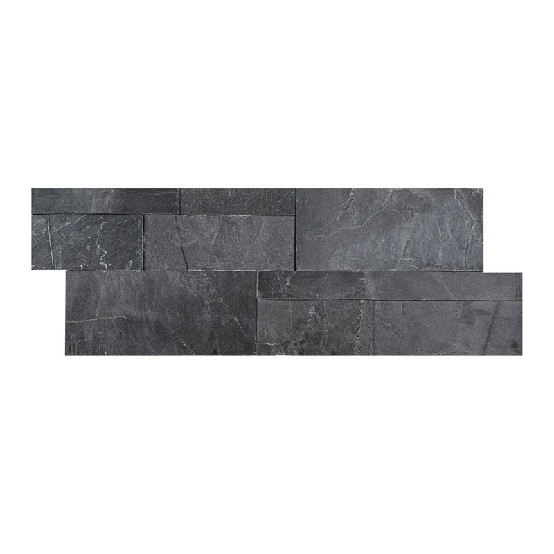 MSI XL Rockmount Premium Black Splitface Ledger Panel Slate Wall Tile 9"x24", photo 6 of 6