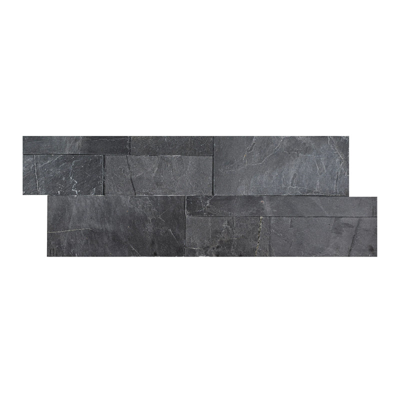 MSI XL Rockmount Premium Black Splitface Ledger Panel Slate Wall Tile 9"x24"