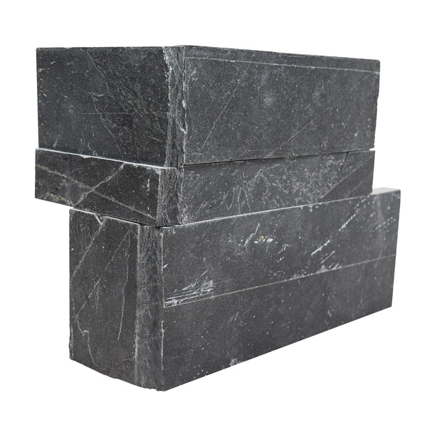 MSI XL Rockmount Premium Black Splitface Slate Ledger Panel Corner 9"x18", photo 2 of 5
