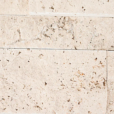 MSI XL Rockmount Roman Beige Splitface Ledger Panel Travertine Wall Tile 9"x24"