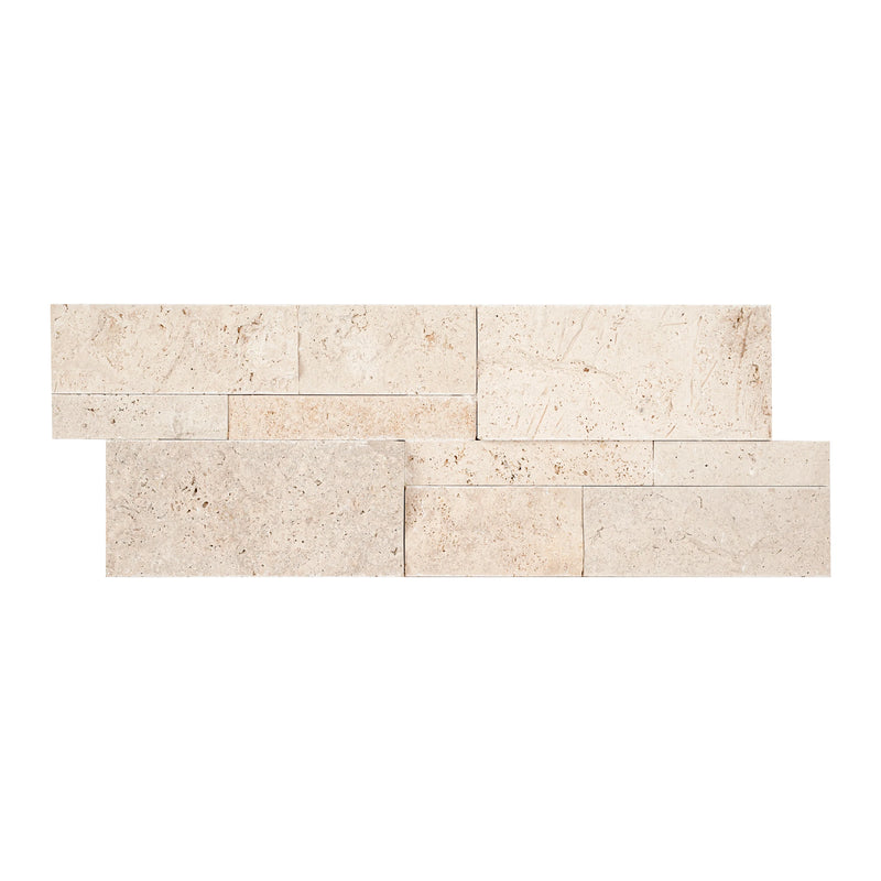 MSI XL Rockmount Roman Beige Splitface Ledger Panel Travertine Wall Tile 9"x24"