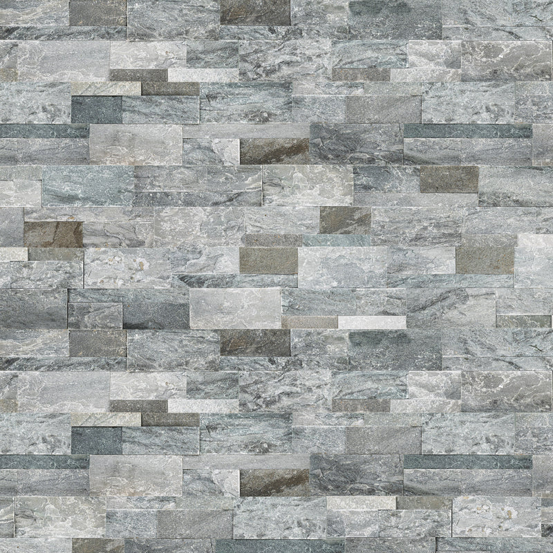 MSI XL Rockmount Sierra Blue Splitface Ledger Panel Quartzite Wall Tile 9"x24"