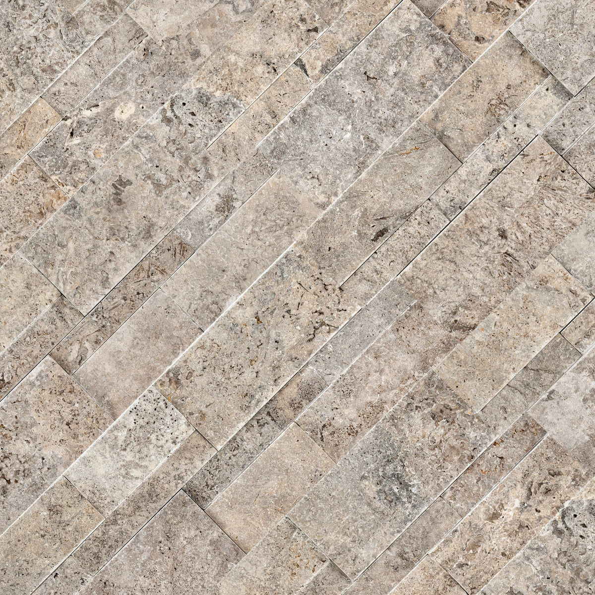 MSI XL Rockmount Silver Travertine Splitface Ledger Panel Travertine Wall Tile 9"x24", photo 3 of 6