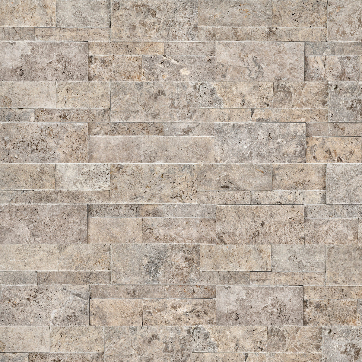 MSI XL Rockmount Silver Travertine Splitface Ledger Panel Travertine Wall Tile 9"x24", photo 4 of 6