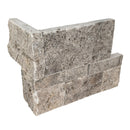 MSI XL Rockmount Silver Travertine Splitface Travertine Ledger Panel Corner 9"x18"