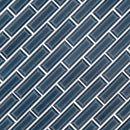 MSI Bay Blue Beveled Polished Ceramic Mosaic Wall Tile 2"x6"