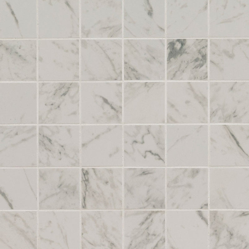 MSI Carrara Porcelain Mosaic Wall and Floor Tile 2"x2" - Pietra Collection