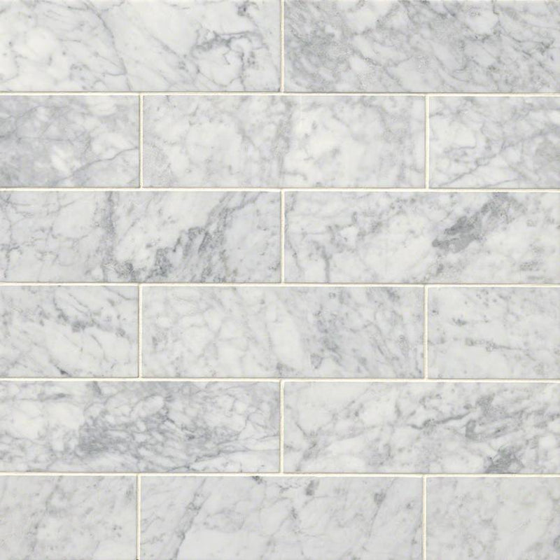 MSI Carrara White Marble Subway Tile