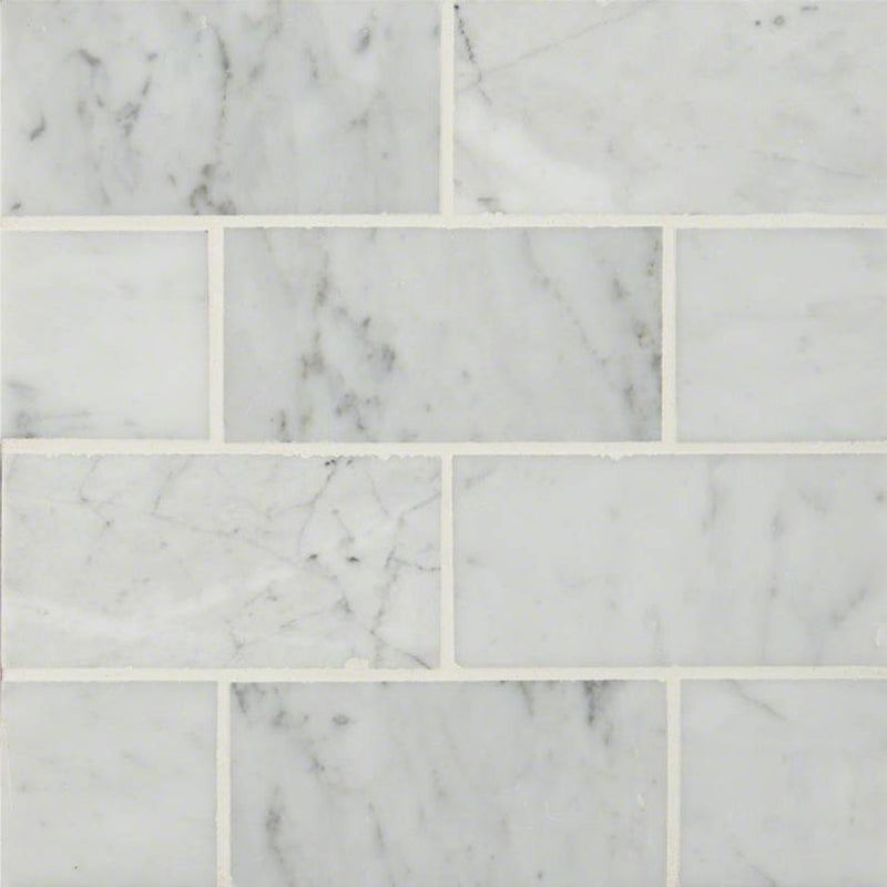 MSI Carrara White Marble Subway Tile