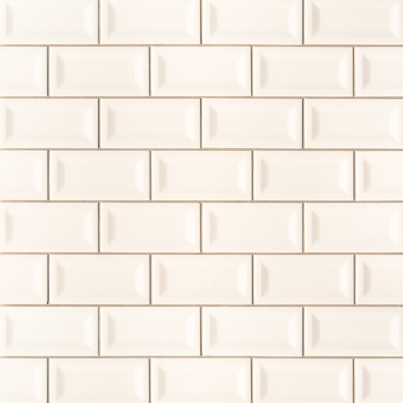 MSI Almond Glossy Ceramic Subway Tile - Domino Collection