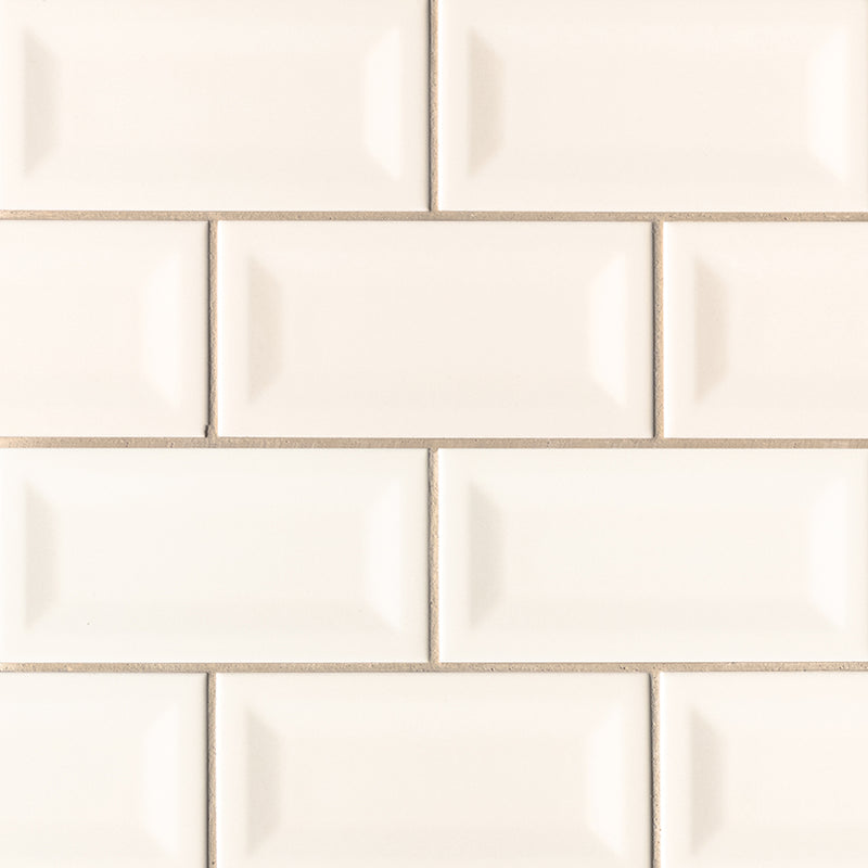 MSI Almond Glossy Ceramic Subway Tile - Domino Collection