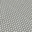 MSI Bianco White Penny Round Porcelain Mosaic Tile - Domino Collection