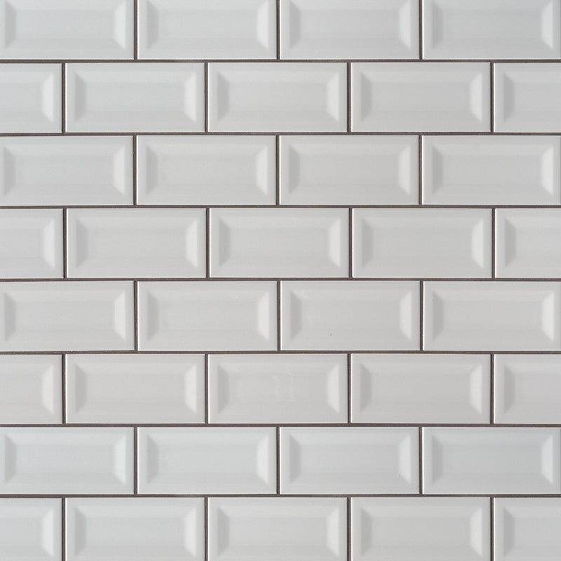 MSI Gray Glossy Ceramic Subway Tile - Domino Collection
