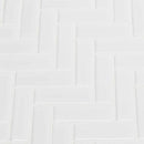 MSI White Glossy Herringbone Porcelain Backsplash Mosaic Tile - Domino Collection