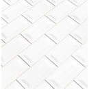 MSI White Glossy Ceramic Subway Tile - Domino Collection