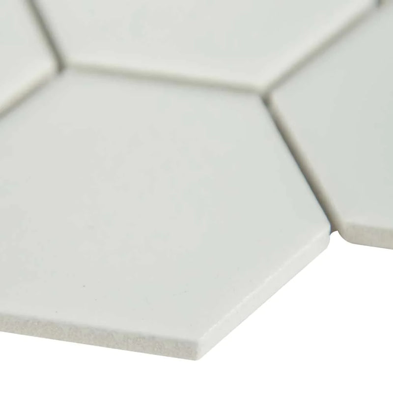 MSI White Hexagon Porcelain Mosaic Tile - Domino Collection