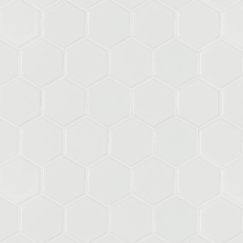MSI White 2"x2" Porcelain Mosaic Tile - Domino Collection