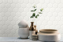 MSI White Hexagon Porcelain Mosaic Tile - Domino Collection