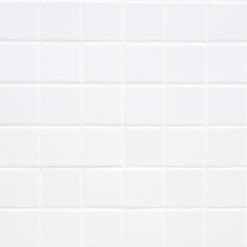 MSI White 2"x2" Porcelain Mosaic Tile - Domino Collection