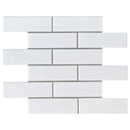MSI White Matte Porcelain Subway Mosaic Tile - Domino Collection