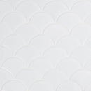 MSI White Glossy Scallop Porcelain Backsplash Mosaic Tile - Domino Collection