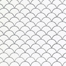 MSI White Glossy Scallop Porcelain Backsplash Mosaic Tile - Domino Collection
